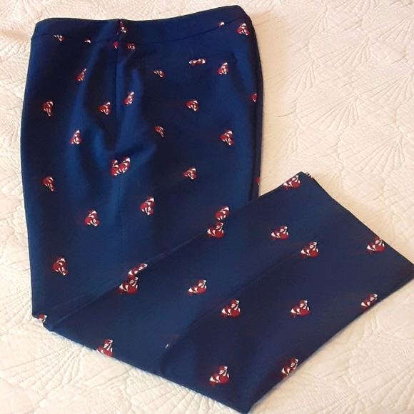 kate spade Pants - Kate Spade foxprint Navy colored trousers flat fro